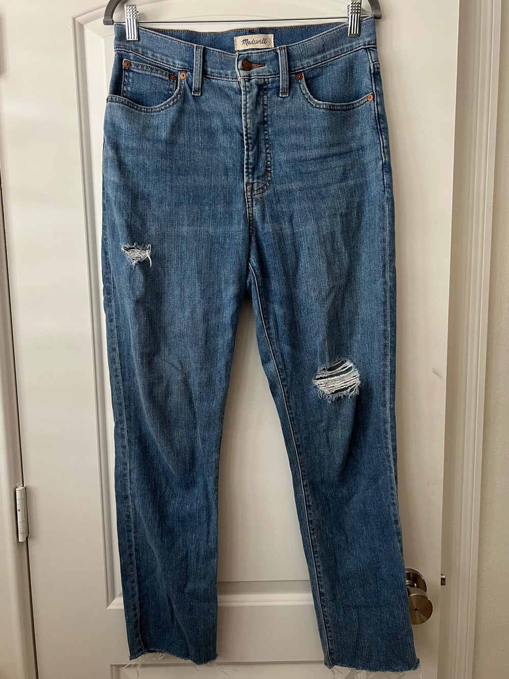 Madewell The Perfect Vintage Jean Distressed Cut Off Hem